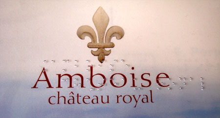 Château d'Amboise titré en braille