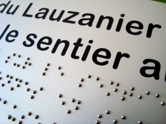 Braille et gros caractères